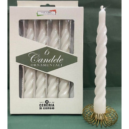Candela Tortiglione BIANCA (cf. 6 pz)