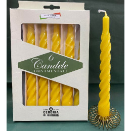 Candela Tortiglione GIALLA (cf. 6 pz)