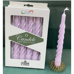 Candela Tortiglione LILLA (cf. 6 pz)