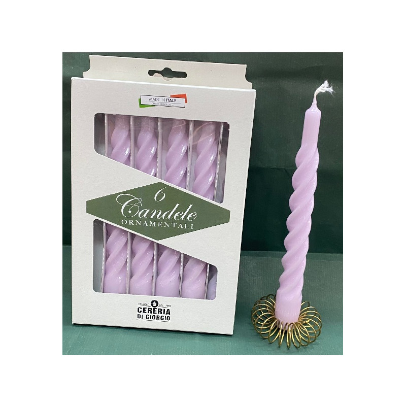 Candela Tortiglione LILLA (cf. 6 pz)