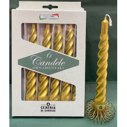 Candela Tortiglione ORO (cf. 6 pz)
