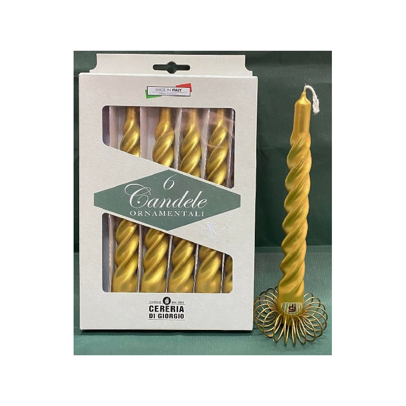 Candela Tortiglione ORO (cf. 6 pz)