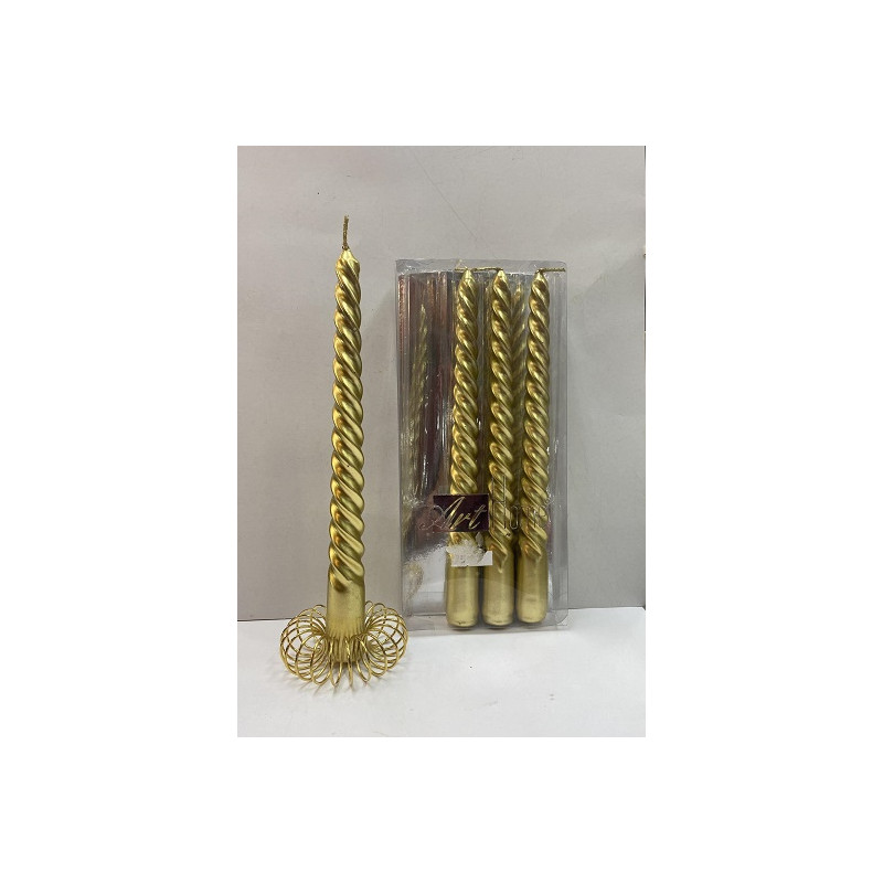 Candela Tortiglione ORO 20 cm (cf. 4 pz)