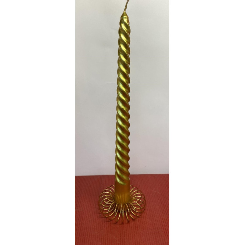 Candela Tortiglione ORO 25 cm