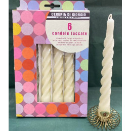 Candela Tortiglione PANNA (cf. 6 pz)
