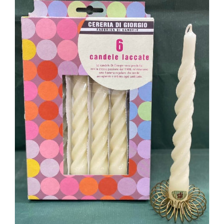Candela Tortiglione PANNA (cf. 6 pz)