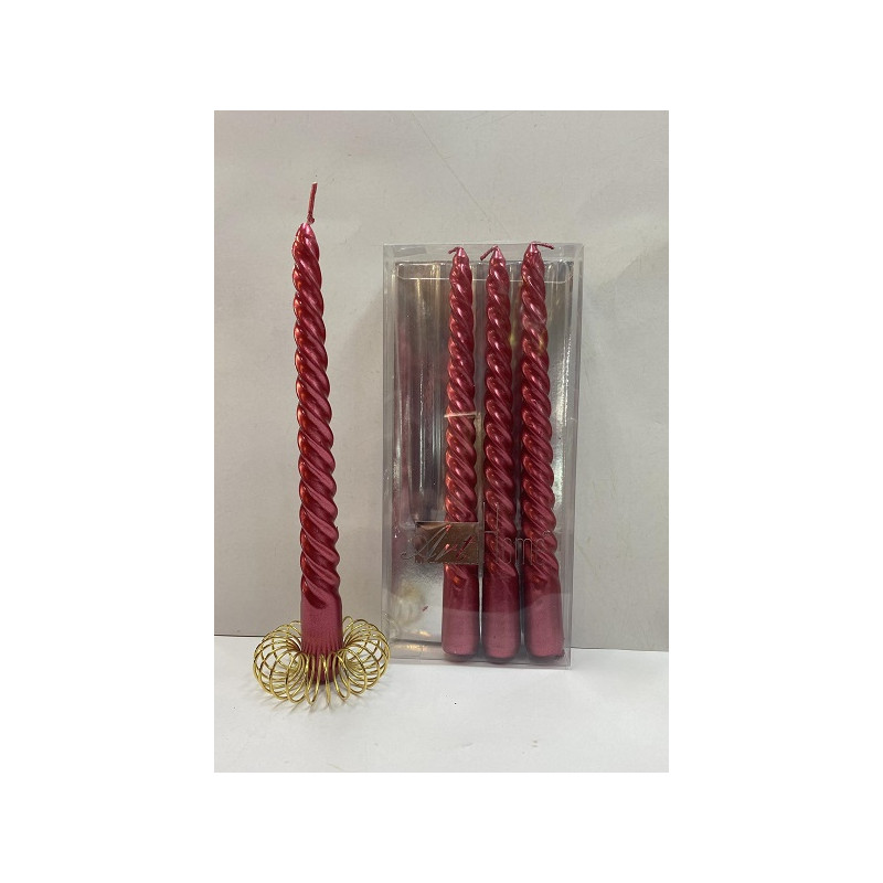 Candela Tortiglione ROSSA 20 cm (cf. 4 pz)