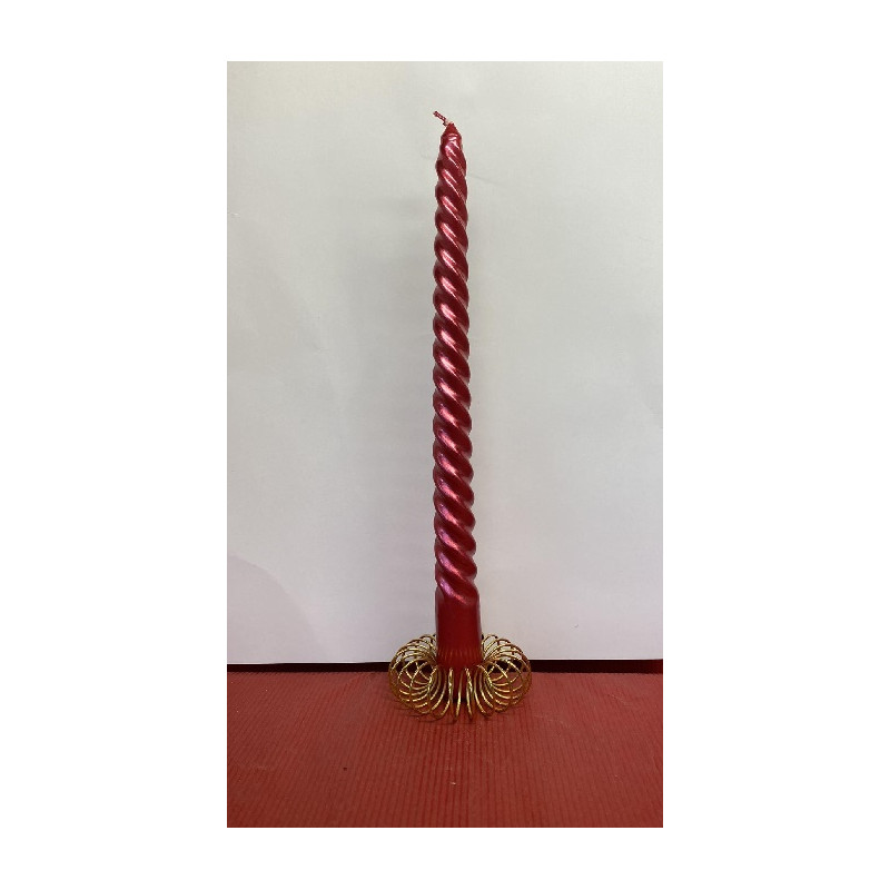 Candela Tortiglione ROSSA 25 cm