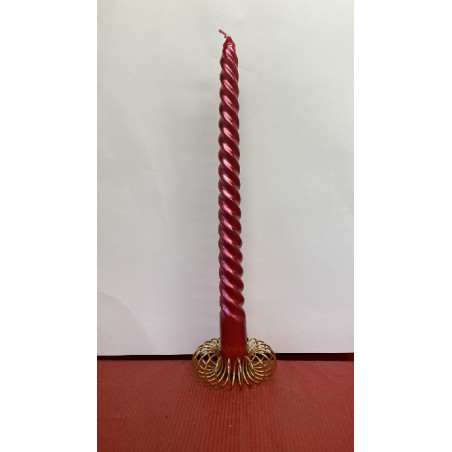 Candela Tortiglione ROSSA 25 cm