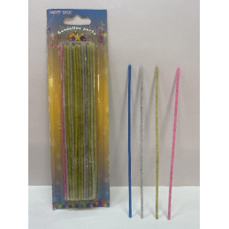 Candeline Colorate Scintillanti 17 cm (cf. 40 pz)