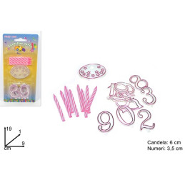 Candeline Rosa con numeri