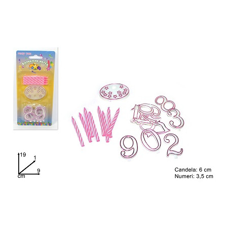 Candeline Rosa con numeri