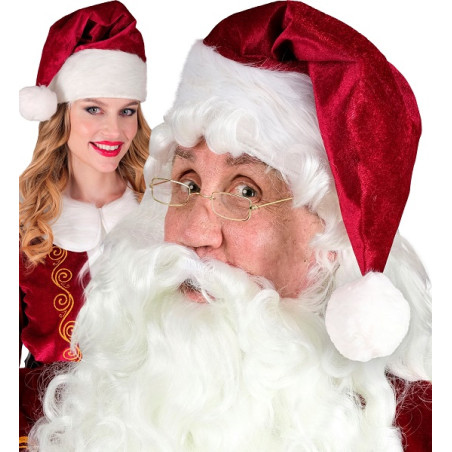 Cappello Babbo Natale Bordeaux in velluto