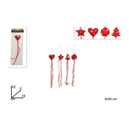 Appendino in stoffa con nastri 40 cm mod ass