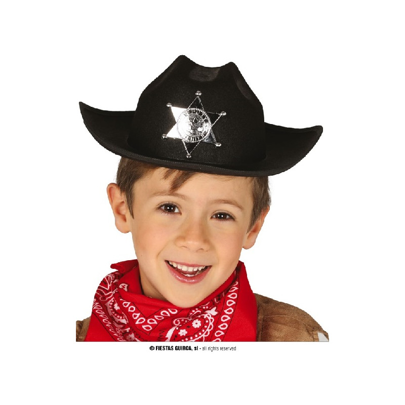 Cappello Cow-Boy Nero Bambino