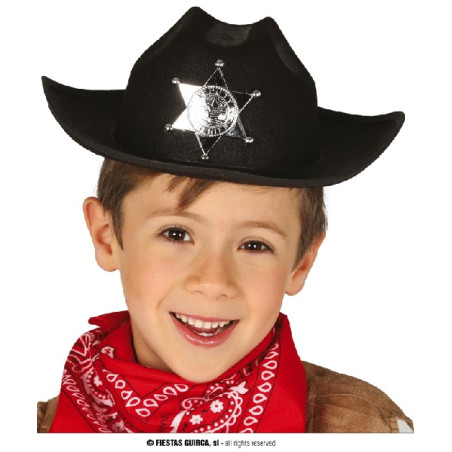 Cappello Cow-Boy Nero Bambino