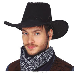 Cappello Cow-Boy Nero in similpelle