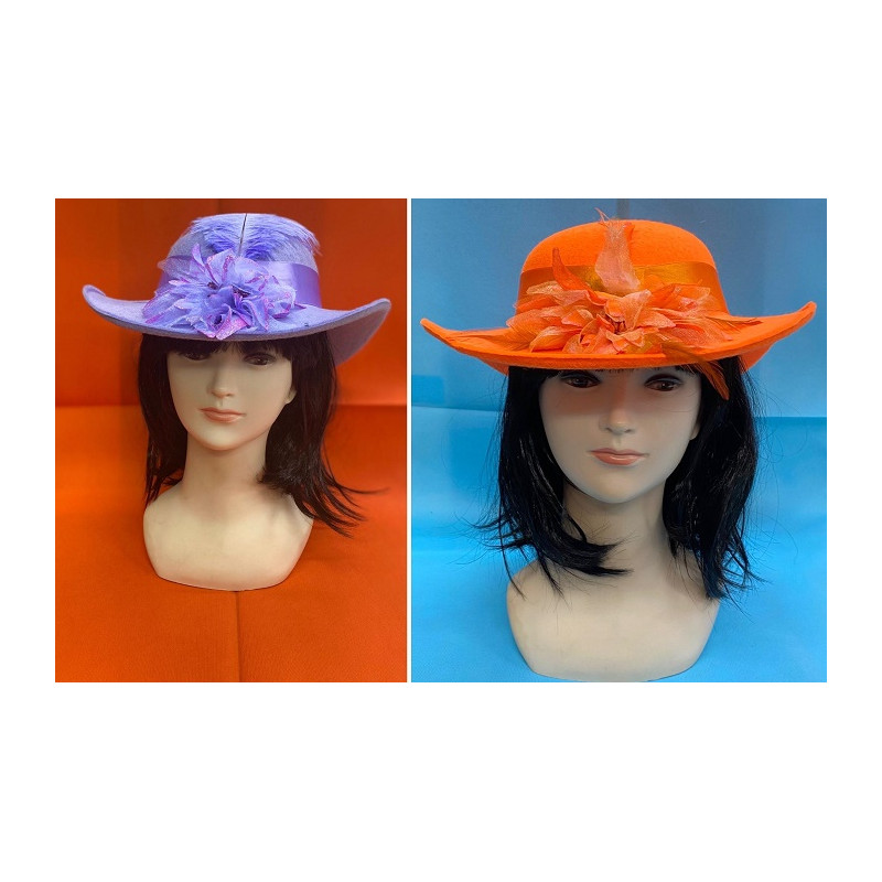 Cappello Dama Arancione e Liilla