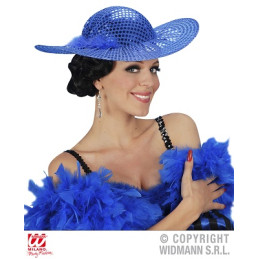 Cappello Dama Blu'con pajlettes