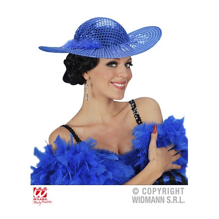 Cappello Dama Blu'con pajlettes
