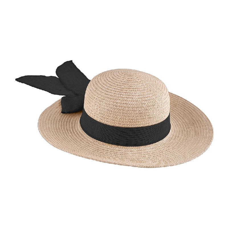 Cappello Dama in paglia con nastro nero