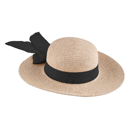 Cappello Dama in paglia con nastro nero
