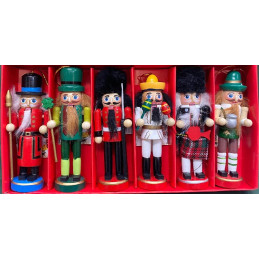 Appendino Soldato Schiaccianoci in legno 12 cm (cf. 6 pz)