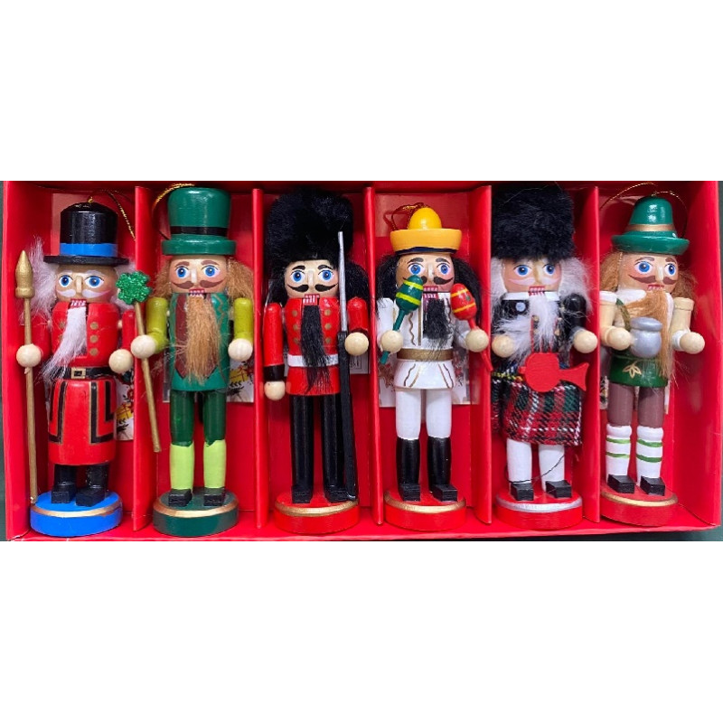 Appendino Soldato Schiaccianoci in legno 12 cm (cf. 6 pz)