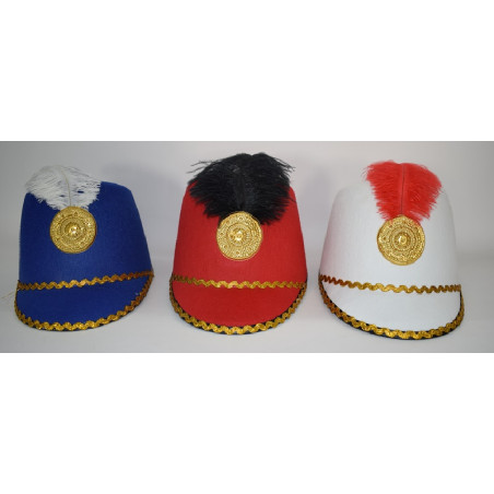 Cappello Majorette Bianco, Blu' e Rosso in feltro