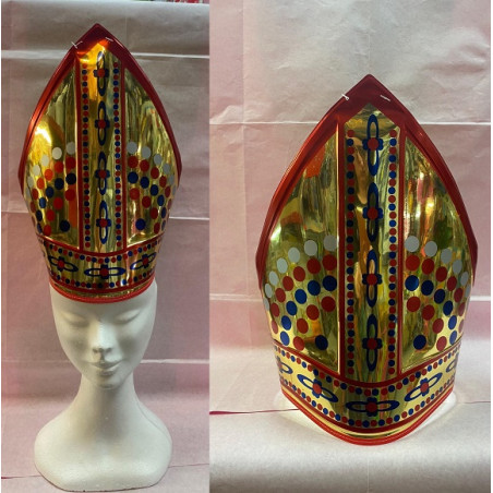 Cappello Mitra Oro in plastica