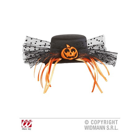 Cappello Nero Mini con zucca